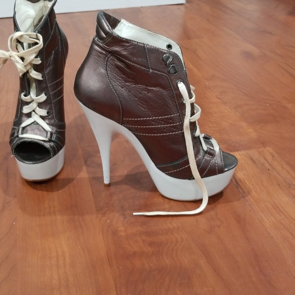 Topshop high platform lace ups.